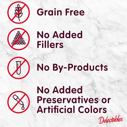 Delectables Squeeze Up Creamy Squeezable Puree, Lickable Wet Cat Treats, Grain Free, No Added Fillers, No By-Products, No Added Preservatives, 0.5 Ounces Tuna & Salmon, 32 Tubes Total