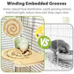 Bird Foraging Toys with Perch, Kiln-Dried Wood Bird Enrichment Toys for Slow Feeder, Parakeet Toy for Cages Reduce Seed Mess, Visible Food Design Parrot Puzzle for Novice/Older/Slow-Learning Birds