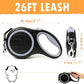 26Ft Retractable Dog Leash, Heavy Duty Great Leash for Dog up to 110 lbs, Anti-Slip Rubberized Handle, One-Handed Brake, Strong Nylon Tape, Tangle Free(Large Size).