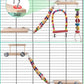 5in1 Bird Parakeet Toys, Detachable Birdie Perches Platform Swing with Climbing Ladder, Parrot Cage Stand Accessories, Wooden Playing Gyms for Conure Cockatiel Lovebird Finch Budgerigar Pigeon
