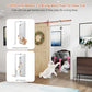Interactive Cat Toy, Rechargeable Electric Cat Teaser, Hanging Door cat Toy, 2 Motion Modes (360° Spin & Irregular Jumping), Smart Auto Cat Toy for Exercise & Fun, Grey