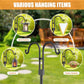 Relx Bird Feeder Pole - Adjustable Double Shepherds Hooks for Bird Feeder with 5 Prong Base - 76 Inch Heavy Duty Shepherds Hooks for Outdoor,Hanging Garden Plant,Solar Light Lanterns