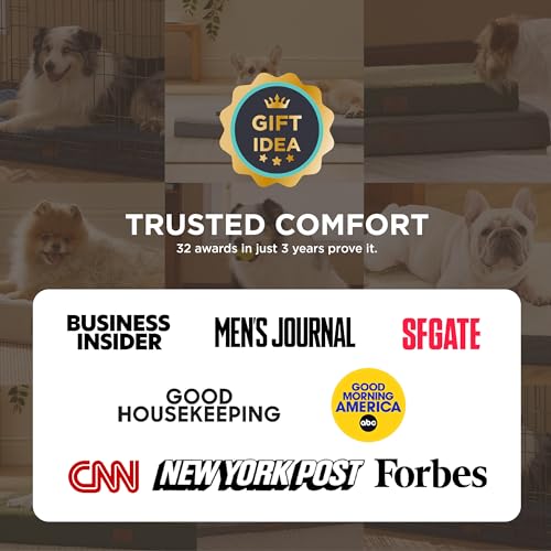 Bedsure Dog Beds Large Sized Dog - Comfy Flat Pet Beds with Removable Washable Cover, Orthopedic Egg Crate Foam Puppy Mat, Suitable for Pet Up to 65 lbs