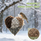 2026 new Handmade Alpaca Fiber Bird nest Heart, Bird nest Material Frame, Winter Wild Bird Tree House, Hummingbird nest Box Outdoor Garden Art Bird House, a Gift for Bird Lovers. (1pc)