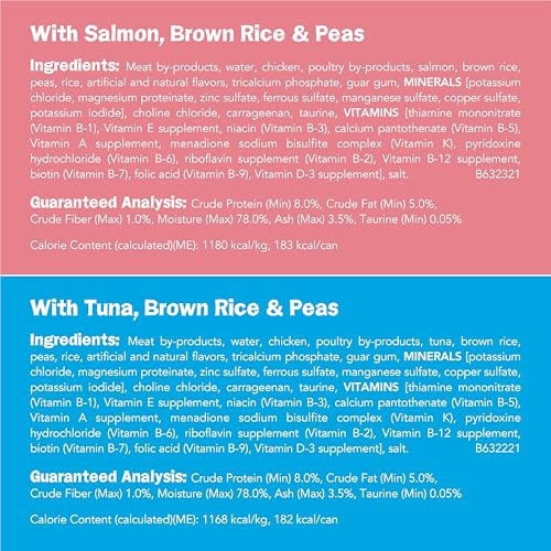 Purina Friskies Ocean Favorites Wet Cat Food Pate and Meaty Bits Variety Pack With Salmon and Tuna - (Pack of 24) 5.5 oz. Cans