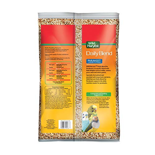 Wild Harvest Daily Blend Nutrition Diet for Parakeet, Canary and Finch 10 Pounds, Orange flavour