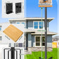 XDW-GIFTS Bird House Pole, 1 Pack 109 Inch Metal Bird Feeder Pole for Outdoor, with 5-Prong Heavy Duty Base for Birdhouse Mounting, Weather Station