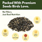 Wild Bird Seed for Outside Feeders by Freebird - Premium Songbird Blend with Sunflower, Safflower, Peanut Pieces, Red Millet and White Millet for Cardinals, Finches, and Colorful Wild Birds - 5lb Bag