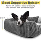 GASUR Dog Beds for Small Medium Large Dogs with Cover Cave, Rectangle Hooded Dog Puppy Bed with Blanket, Cozy Anti-Anxiety Cat Beds for Indoor Cats, Anti-Slip Bottom and Machine Washable (20", Grey)