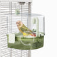Automatic Bird Baths for Cage – Indoor Parakeet Bath with Pump, Bird Shower with 2 Modes Running Water, Bird Cage Accessory for Pet Birds Conure Budgies Cockatiels Lovebird(Green)