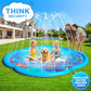 Splash Pad Sprinkler for Kids & Dog, 75" Round Sea World Splash Pad for Toddler 1-3, Thicken Outdoor Water Toy Play Mat for Children, Backyard