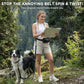 Hands Free Dog Leash with Waist Pack & 4 Metal Clips - Adjustable Leash with Reflective Stitching and Shock Absorbing Design for Walking, Jogging