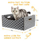 [Ultra-Large] Cardboard Cat Scratcher Box, Heavy Duty Cat Scratcher Bed with Double-Sided Scratch Pad, Sturdy and Refillable, Ideal for Scratching and Sleeping, Premium House for Indoor Cats