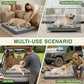 Waterproof XXL Dog Beds Large Sized Dog, Outdoor Washable Crate Pad 48 inch, Jumbo XXLarge Orthopedic Foam Pet Bed with Removable Cover Reversible, Durable Anti-Slip Kennel Pad, 47"x29", Gray