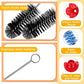 38 Pcs 3 Size Hummingbird Feeder Cleaning Brush Mini Nylon Tube Brush with 16 Flowers Bird Replacement Parts Double Headed Brushes for Bottle Feeding Holes Replacement(Black)