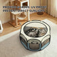 Siedihit Dog Cat Playpen, Puppy Pet Playpen Indoor for Small Dog Crate Tent Cage Outdoor, Portable Pop Up Dogs Enclosure Kennel with Carrying Case for Dogs/Cats/Rabbits(Grey, Small