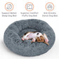 Donut Dog Bed - Premium Comfort for Anxiety Relief - Fluffy & Calming Design with Ultra-Plush Support | Cozy Round Dog Bed with Super Soft Circle Style (Dark Grey, Medium)