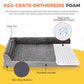 Dog Beds Large Sized Dogs, XL Orthopedic Dog Beds for Large Dogs 42"x30"x7.5", Waterproof Pet Bed with Washable Cover, L-Shaped Pet Couch with Portable Handle, Grey