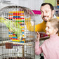 MEWTOGO 2Pcs Bird Toys - Parrot Toys with Multicolored Natural Wooden Blocks, Bird Chewing Sticks Toys for Conures Parakeets Cockatiels Lovebirds African Grey Macaws  Parrots Gift