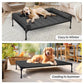 Veehoo Cooling Elevated Dog Bed Add Removable Waterproof Bolster Cushion Mat, Raised Pet Cot with Breathable Teslin Mesh, No-Slip Feet, Dog Couch Bed for Indoor Outdoor, 42x30inches, Black, CWC2331B