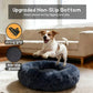 Comfort Donut Dog Bed - Ultra-Soft Pet Bed with Neck Support, 3 Sizes (Machine Washable) for Small/Medium/Large Dogs & Cats (Gray, 24''Lx24''Wx8''Th)