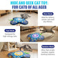 Interactive Cat Toy for Indoor Cats, Touch Activated Automatic Electronic Cat Toy with Sound On/Off, Dual Wands, Non-Slip Suction Cups, Rechargeable