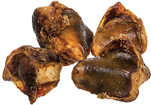 Pawstruck Natural Knee Cap Dog Bones - Treats for Aggressive Chewers, Low Fat & High Protein Chews, Beef Flavor, Long-Lasting Rawhide Alternatives
