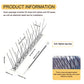 OFFO Bird Spikes with Stainless Steel Base, Covers 73.7 Feet(22.5m) Durable Bird Spikes Arrow Pigeon Spikes Fence Kit for Keeping Small Bird, Crows and Woodpeckers Away