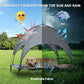 Elevated Dog Bed with Canopy, 48-inch Waterproof Pet Cot, Portable Outdoor Pet Bed with Carry Bag, Indoor/Outdoor Cooling Canopy Dog Tent for Large
