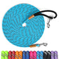 lynxking Long Dog Leash Reflective 15ft 30ft 50ft Check Cord Training Lead Padded Handle Heavy Duty Rope for Puppy Small Medium Large Dogs (Light