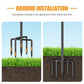 Relx Bird Feeder Pole - Adjustable Double Shepherds Hooks for Bird Feeder with 5 Prong Base - 76 Inch Heavy Duty Shepherds Hooks for Outdoor,Hanging Garden Plant,Solar Light Lanterns
