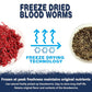 JADINGSFRAM Blood Worms Fish Food 3.5 oz, Freeze Dried Bloodworms for Fish, Bloodworms Fish Food for Freshwater Saltwater Tropical Fish Betta Cichlid Goldfish Guppy Turtle (3.5 OZ)