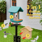 iBorn Camera Bird Feeder Pole 3in1 Compatible Bird Feeder Poles for Outdoors Heavy Duty,63inch Adjustable Height Bird House Pole Mount Kit Bracket Universal for Smart Feeder/Birdhouse