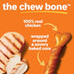Oinkies Chicken Wrapped Lasting Chew Bone Dog Treats, 25 ct
