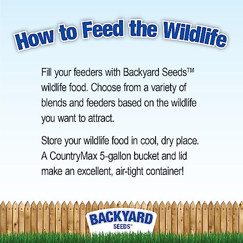 CountryMax Backyard Seeds Squirrel & Chipmunk Food Mix – 8 lb Bag – Premium Wildlife Blend with Sunflower Seeds, Peanuts & Corn – Ideal for Squirrels, Chipmunks, Rabbits & Backyard Birds