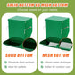 Maxcheck 2 Pcs Rabbit Feeder for Cages Small Animal Food Pellet Dispenser with Lid Metal Chicken Grit Oyster Shell Squirrel Feeders Outside(4.7 Inches,Mesh Bottom,Green)