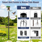 Smart Bird Feeder Pole Stand, 79 Inch Heavy Duty Bird House Pole for Outdoors Adjustable Mounting Pole for Smart Bird Feeder with 1 Inch Dia Bird Feeder Post Weather Station, Black
