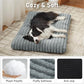 FURTIME Washable Dog Bed Large Sized Dogs, Deluxe Dog Crate Beds Comfy Fluffy Kennel Pad Anti-Slip Pet Sleeping Mat, Machine Washable Dogs Pillow