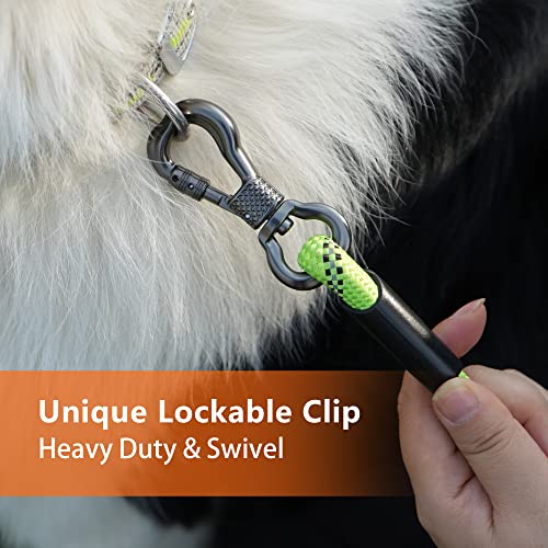 NTR Heavy Duty Dog Leash, 15FT Training Leash with Swivel Lockable Hook, Padded Handle and Highly Reflective Threads, Long Lead for Walking, Hunting