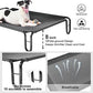 pettycare Elevated Outdoor Dog Bed - Raised Bed for Large Dogs, Waterproof Cot Easy to Assemble, Cooling Elevated Cot with Breathable Teslin Mesh, Durable, Non Slip, Up to 65 lbs,Black