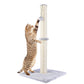 Dimaka 29" Height Tall Cat Scratching Post, Claw Scratcher with Sisal Rope and Covered with Soft Smooth Plush, Vertical Scratch [Full Strectch] for Standard Size Cats(Grey, 29 inches for All Cats)