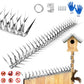 Bird Spikes 40 Inch Stainless Steel Bird Deterrent, Snake and Raccoon Deterrent, Squirrel Baffles for Bird Feeders, Anti Climb Spikes