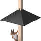Queension Metal Squirrel Baffle for 4x4 Post, 17 Inch Squirrel Proof Baffles for Bird Feeder Poles, Outdoor Guard for Wooden Pole to Deter Raccoons from Bird Houses, 1 Pack