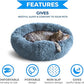 Whiskers & Friends Cat Bed, Cat Beds for Indoor Cats Washable, Orthopedic Soft Fluffy Round Calming Pet Bed for Small to Large Kitty Kittens & Dogs, Small Dog Beds & Furniture