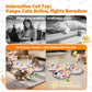 Interactive Cat Toys for Indoor Cats–Rechargeable Automatic Hide and Seek Kittens Toy with Moving Wand Feathers,Fluttering Butterfly,Real Mouse Squeaky,Motion Activated for Exercise & Bored Adult Cats