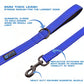 Max and Neo™ Double Handle Traffic Dog Leash Reflective - We Donate a Leash to a Dog Rescue for Every Leash Sold (Blue)