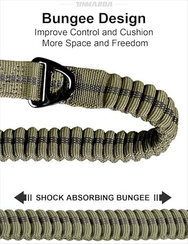 TINMARDA Heavy Duty Dog Leash with 2 Padded Handles & Advanced Easy Metal Clip, 4-6FT Shock Absorbing No Pull Dog Leashes for Medium Large Dogs that