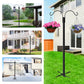 XDW-GIFTS Double Shepherds Hooks for Outdoor, 2-Pack Heavy Duty Garden Pole for Hanging Bird Feeder, Plant Baskets, Solar Light Lanterns, Garden Plant Hanger Stands with 5 Base Prongs