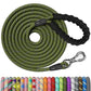 NTR Heavy Duty Dog Leash, 15FT Training Leash with Swivel Lockable Hook, Padded Handle and Highly Reflective Threads, Long Lead for Walking, Hunting
