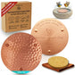 Bird Bath Copper Disk & Maintenance Set, 2 Hammered Style 0.8mm, 99.9% Pure Copper Plate, Rustic Birdbath Accessories for Bowl and Fountain, Supports Easy Maintenance, Safe for Birds